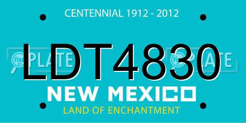 LDT4830 New Mexico License Plate