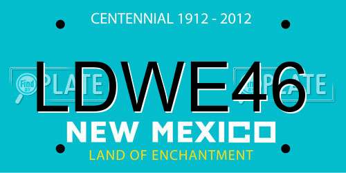 LDWE46 New Mexico License Plate