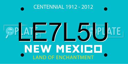 LE7L5U New Mexico License Plate