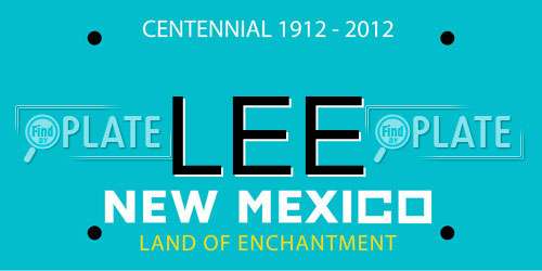 LEE New Mexico License Plate