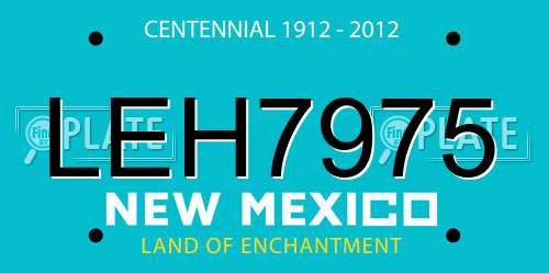 LEH7975 New Mexico License Plate