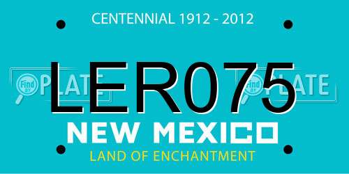 LER075 New Mexico License Plate