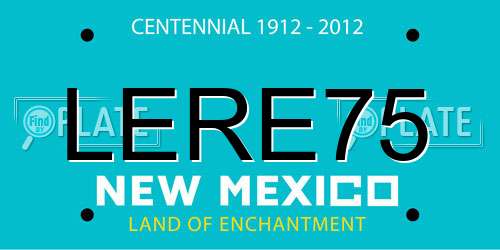 LERE75 New Mexico License Plate