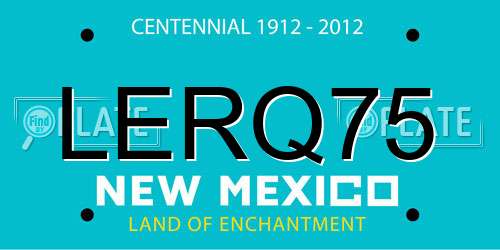 LERQ75 New Mexico License Plate