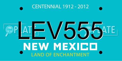 LEV555 New Mexico License Plate
