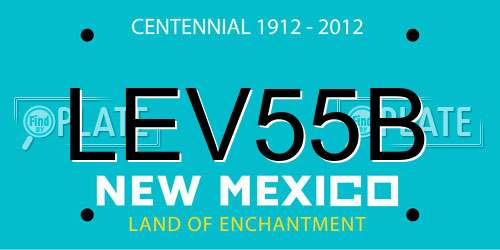 LEV55B New Mexico License Plate
