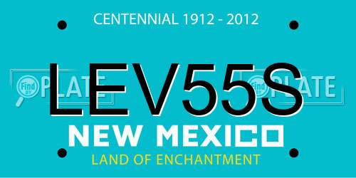 LEV55S New Mexico License Plate