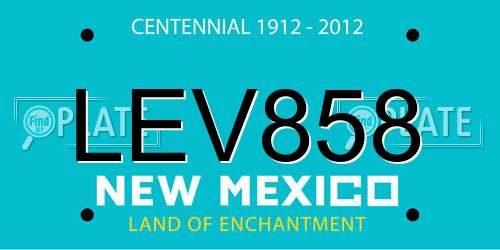 LEV858 New Mexico License Plate