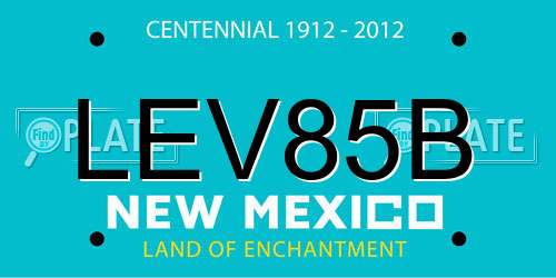 LEV85B New Mexico License Plate