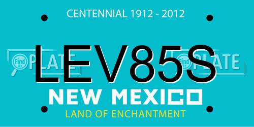 LEV85S New Mexico License Plate