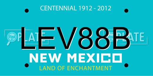 LEV88B New Mexico License Plate