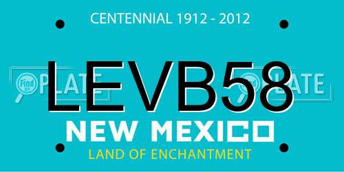 LEVB58 New Mexico License Plate