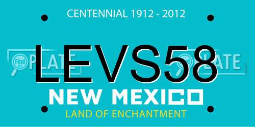 LEVS58 New Mexico License Plate