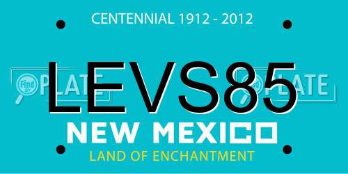 LEVS85 New Mexico License Plate