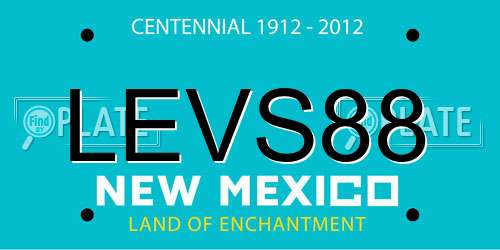 LEVS88 New Mexico License Plate