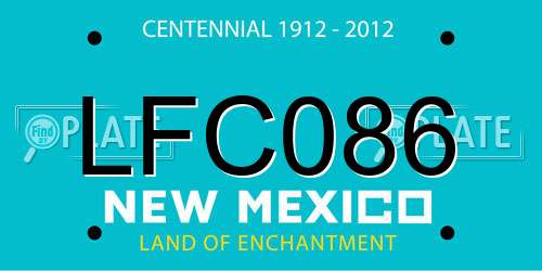 LFC086 New Mexico License Plate