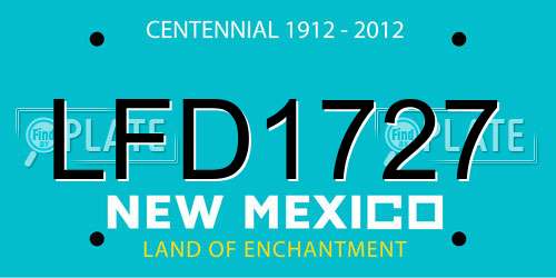 LFD1727 New Mexico License Plate