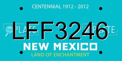 LFF3246 New Mexico License Plate