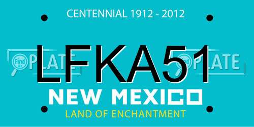 LFKA51 New Mexico License Plate