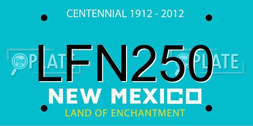 LFN250 New Mexico License Plate