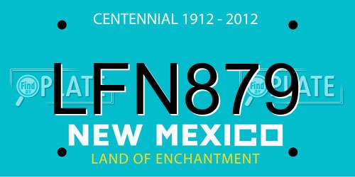 LFN879 New Mexico License Plate