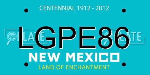 LGPE86 New Mexico License Plate