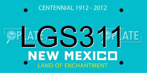 LGS311 New Mexico License Plate
