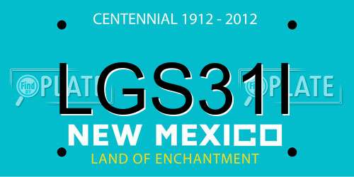 LGS31I New Mexico License Plate