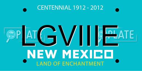 LGVIIIE New Mexico License Plate