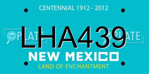 LHA439 New Mexico License Plate