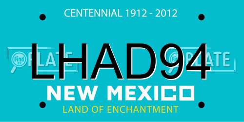 LHAD94 New Mexico License Plate