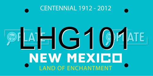 LHG101 New Mexico License Plate