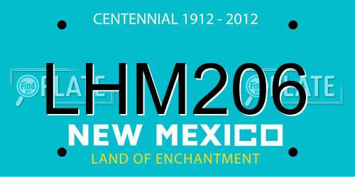 LHM206 New Mexico License Plate