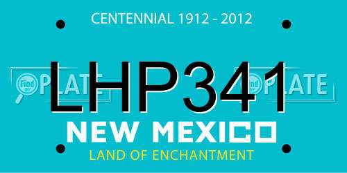 LHP341 New Mexico License Plate