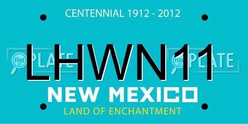 LHWN11 New Mexico License Plate