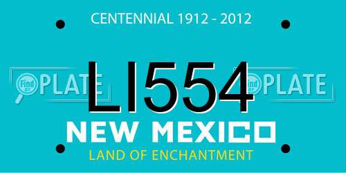 LI554 New Mexico License Plate