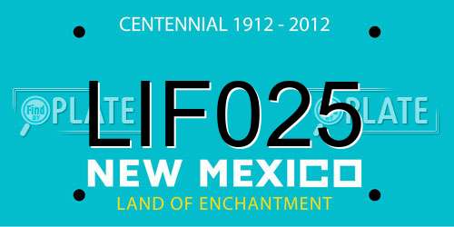 LIF025 New Mexico License Plate