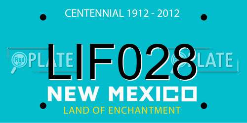 LIF028 New Mexico License Plate