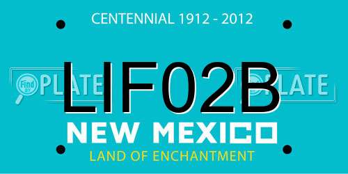 LIF02B New Mexico License Plate