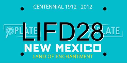 LIFD28 New Mexico License Plate
