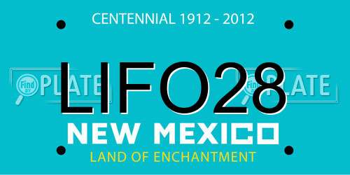 LIFO28 New Mexico License Plate
