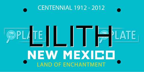LILITH New Mexico License Plate