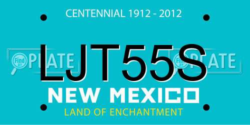 LJT55S New Mexico License Plate