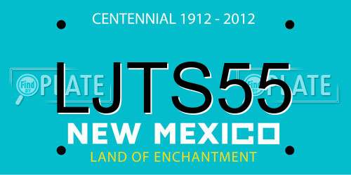 LJTS55 New Mexico License Plate