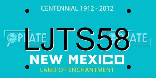 LJTS58 New Mexico License Plate