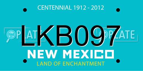 LKB097 New Mexico License Plate