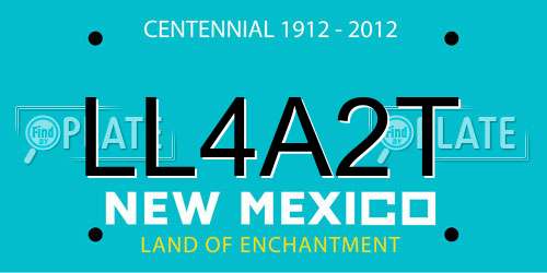 LL4A2T New Mexico License Plate