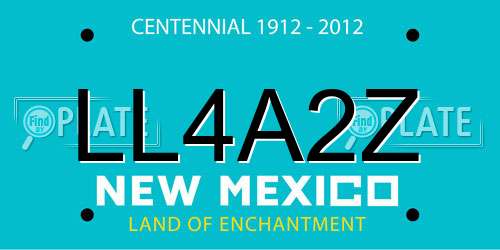 LL4A2Z New Mexico License Plate
