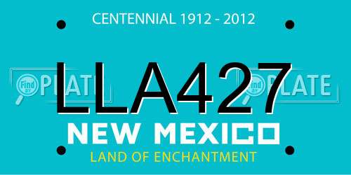 LLA427 New Mexico License Plate