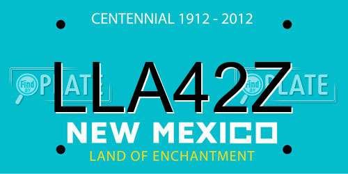 LLA42Z New Mexico License Plate